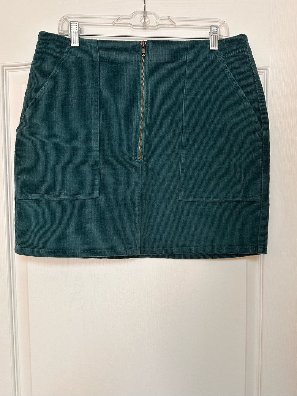 Wild Fable brand Teal Corduroy Mini Skirt with Front Zip